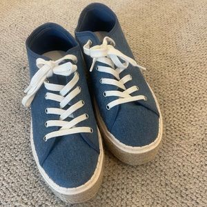 H&M denim platform espadrilles sneakers